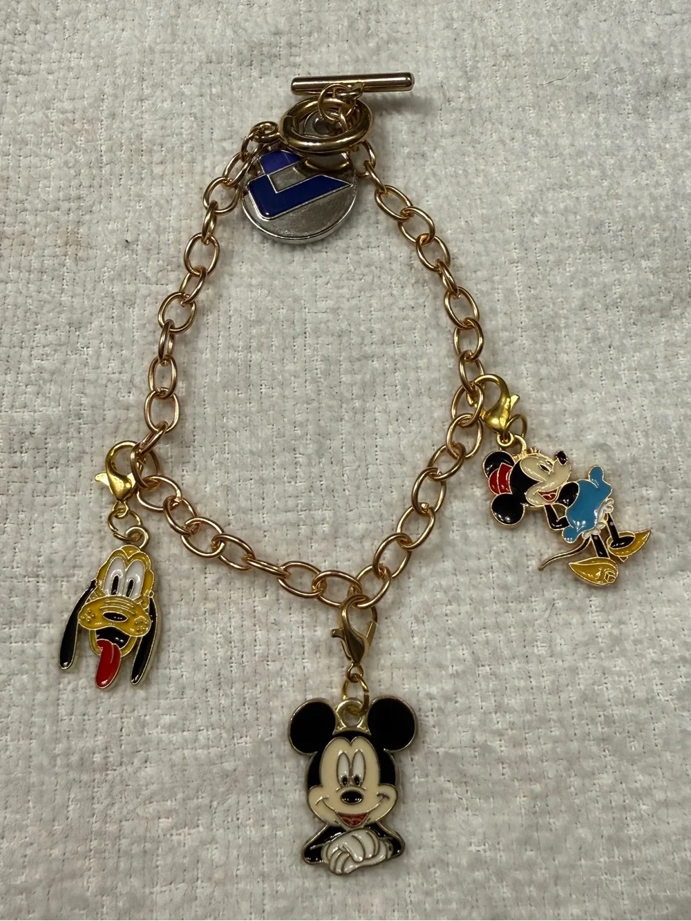 Disney Gold-Tone Mickey & Friends Charm Bracelet